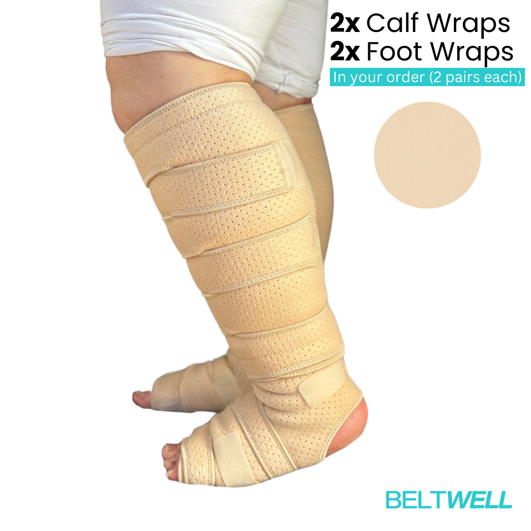 The Lower Leg Compression System For Feet & Calves (2 pack Each) | BEIGE