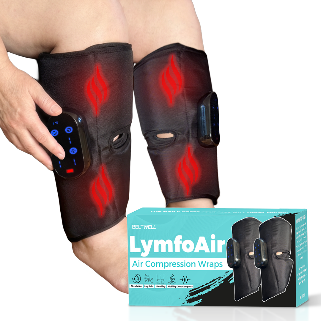 LymfoAir™ Air Compression Massager 2.0 | EMS, Heat, & Wireless & USB Rechargeable