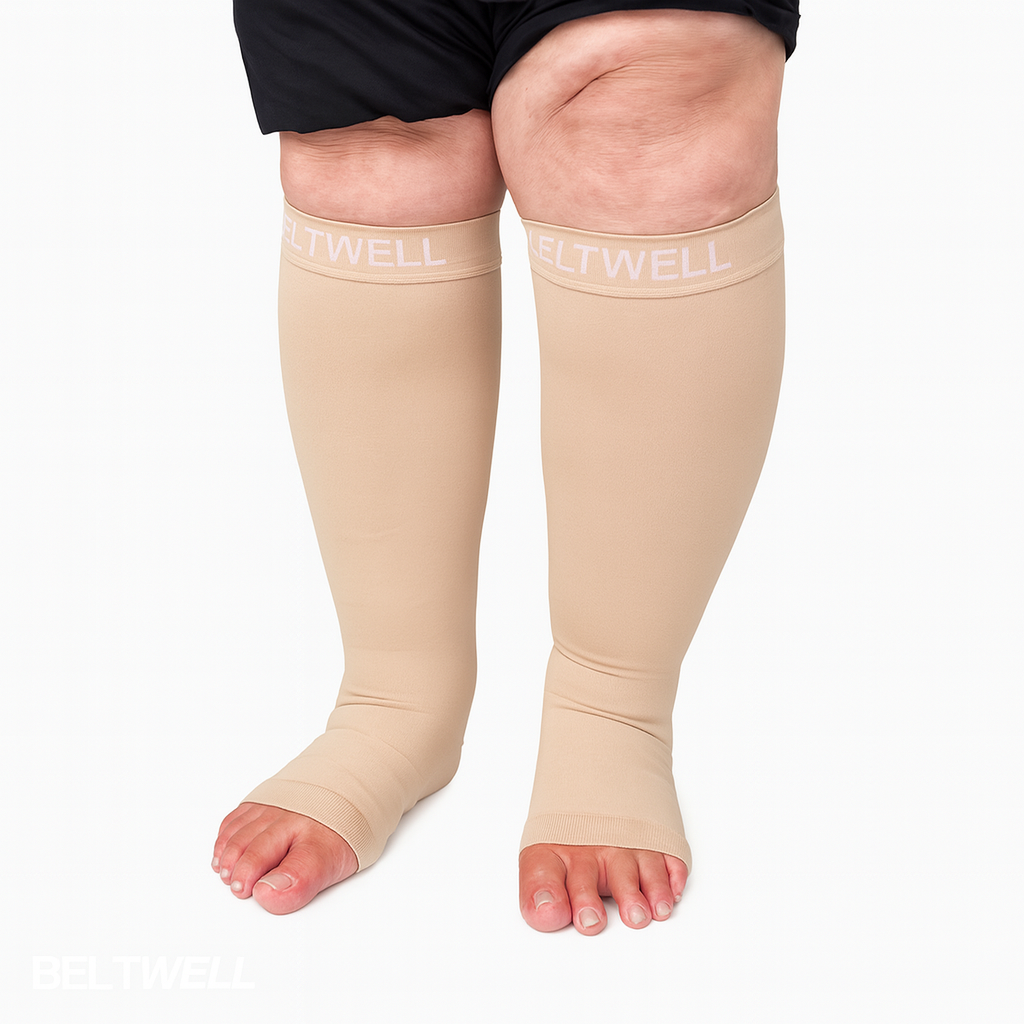 Beltwell® The Original Extra Wide Toeless Compression Socks