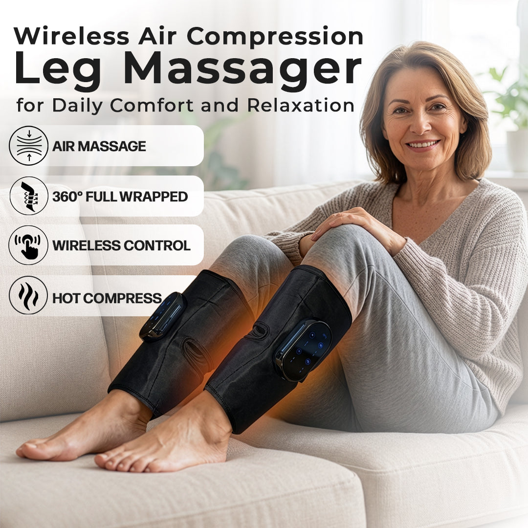 LymfoAir™ Air Compression Massager 2.0 | EMS, Heat, & Wireless & USB Rechargeable