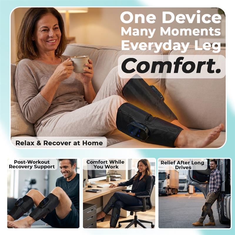 LymfoAir™ Air Compression Massager 2.0 | EMS, Heat, & Wireless & USB Rechargeable