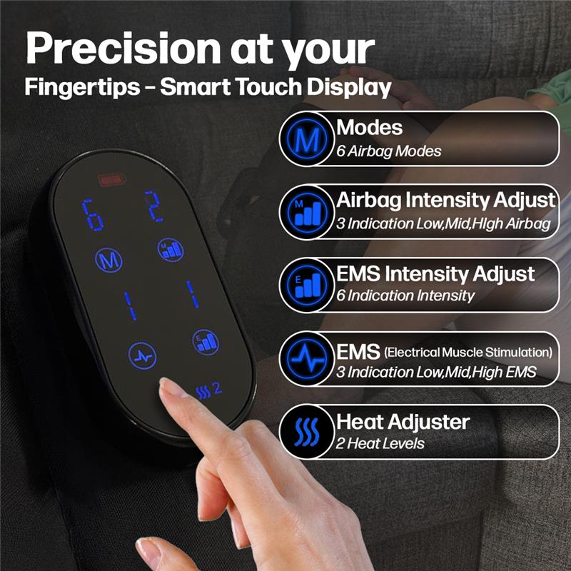 LymfoAir™ Air Compression Massager 2.0 | EMS, Heat, & Wireless & USB Rechargeable